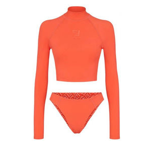 orange long sleeve bathing suit